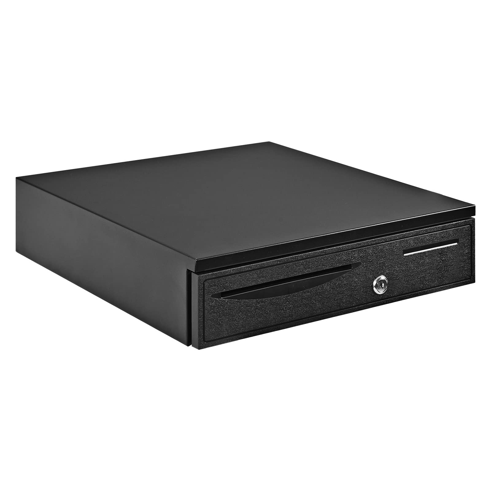 SOARS Kassenschublade elektrisch, Kassenlad mit 5 Münz & 5 Scheinfächern | Geldlade mit elektrischer & manueller Öffnung, Geldbox Geldkassette, 40,5 x 42 x 10 cm, Schwarz