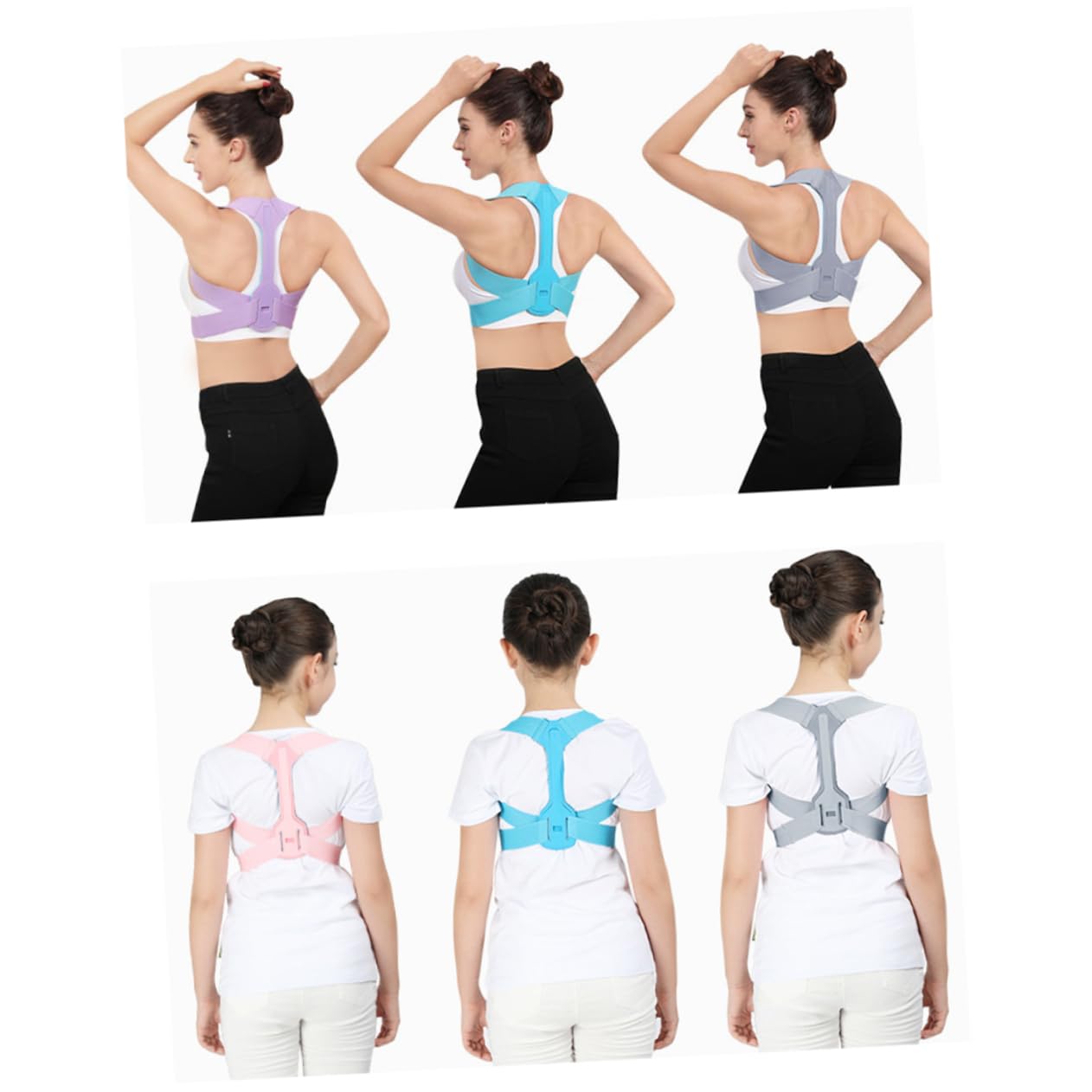 COLLBATH 1pc Posture Humpback Mens Girdle Shoulder Belt Mens Belt Belts for Belt for Hunchback Brace Adjustable Belt Sitting Posture Belt Grey