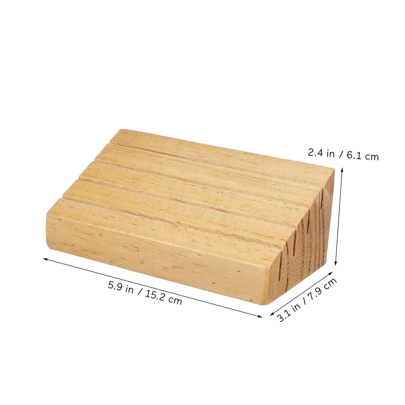 BESTonZON Wooden Card Holder Stand Sloped Slotted Display for Tabletop Game Rack Nonslip Pads