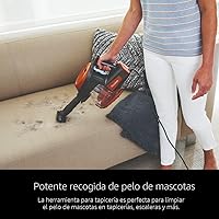 Vista 5 de Shark Rocket Aspiradora ultraligera sin bolsa con cable para limpieza de alfombras y suelos duros con dirección giratoria (HV301), gris/naranja