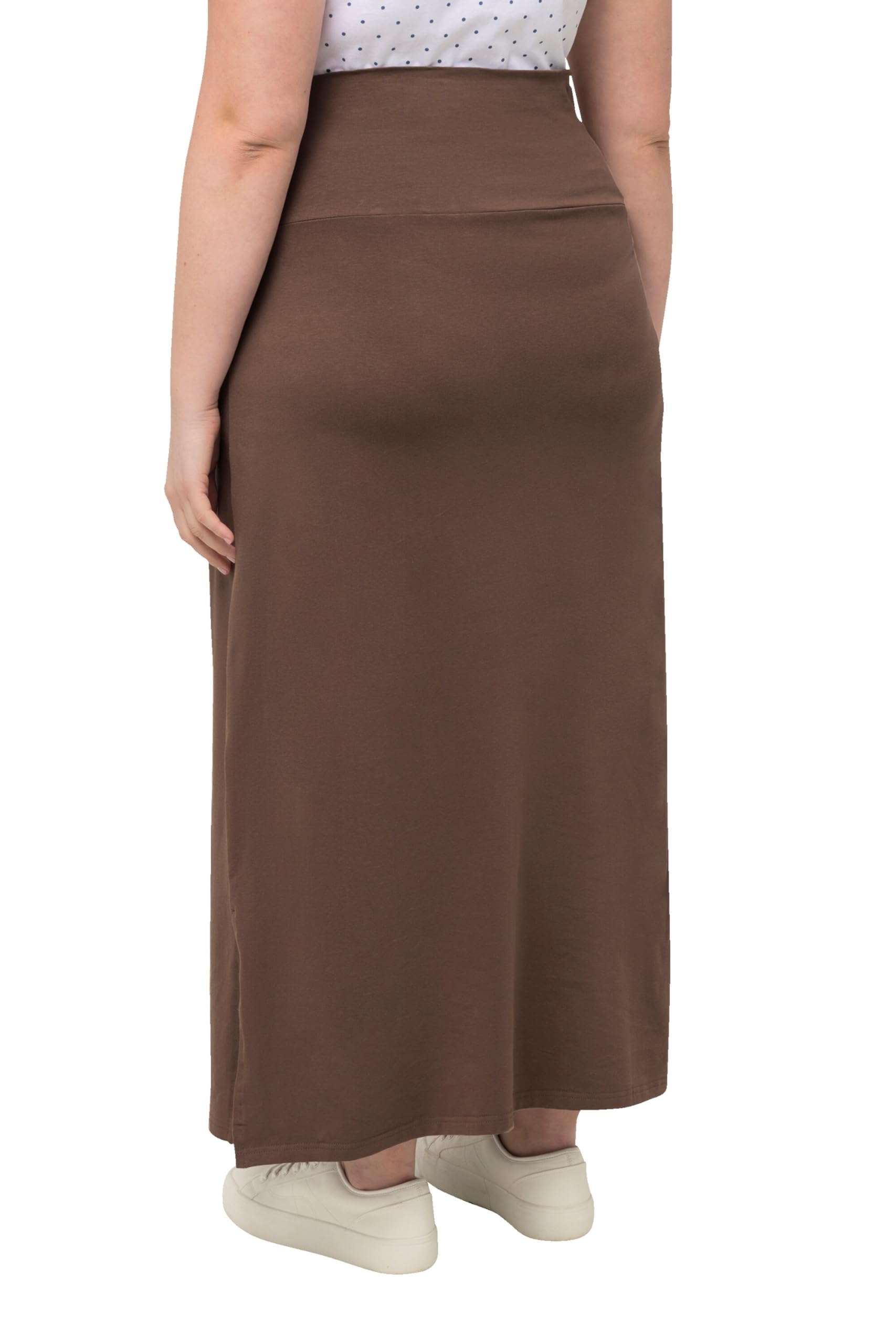 Ulla Popken Umstandsmode Damen große Größen Übergrößen Plus Size Rock, Umstandsmode, Jersey, breiter Elastikbund, Biobaumwolle, GOTS 795003
