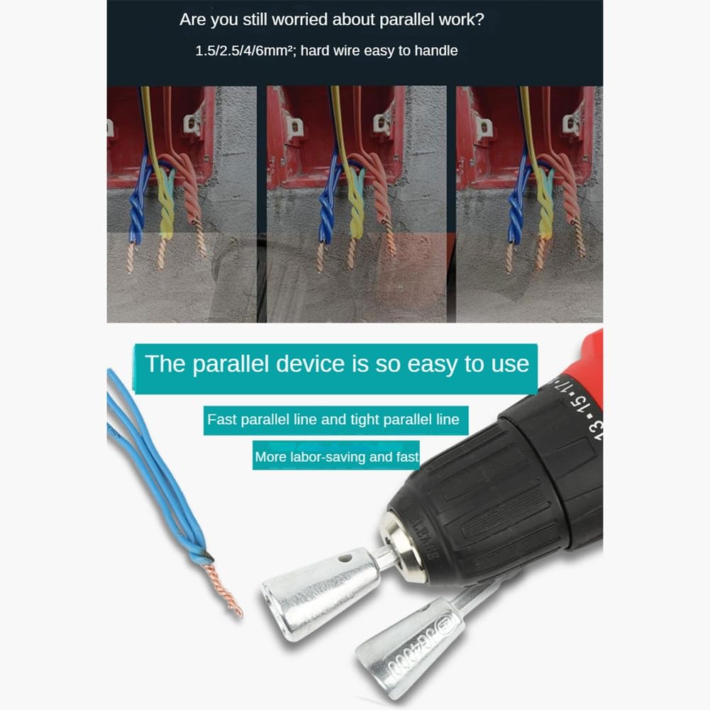 Kqcibz Electrician Twist Merge Wire Paralleling Device Terminal Quick Coupler For Electric Drills Easy Install