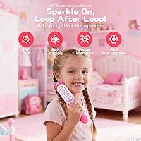 Vista 2 de Sellador de gemas para el cabello para niñas, herramientas de peinado de diamantes con purpurina 2026, herramientas de peinado de diamantes Rosa