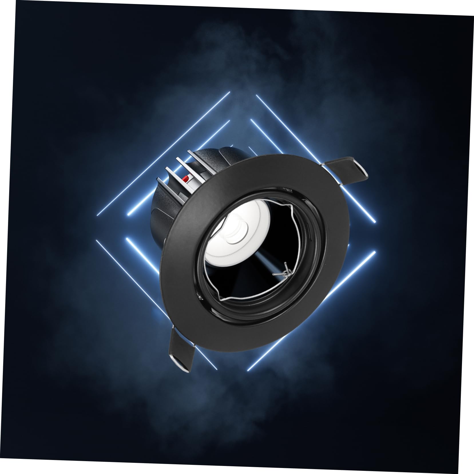 OSALADI Iron Ceiling Light Fixture Light Trim Recessed Light Fixture Metal Recessed Light Trims Black