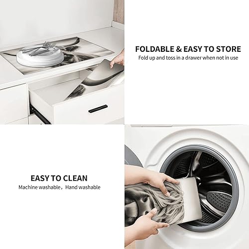 Vista 27 de Tapetes grandes de secado de platos para encimera de cocina, tapete de secado de cocina de microfibra, almohadilla de drenaje XL, tapete absorbente