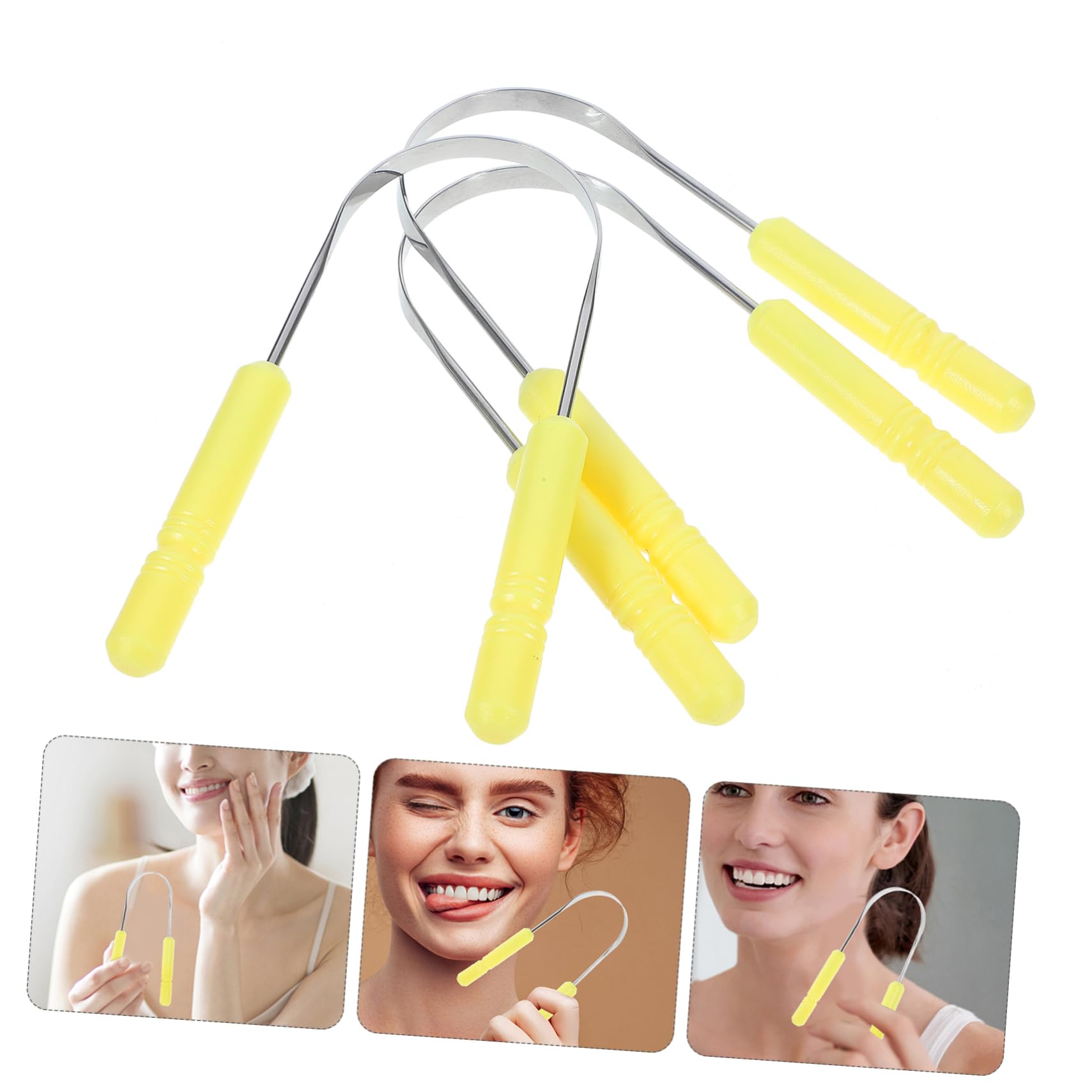 15pezzi Raschietto Per Lingua U-shape Acciaio Inossidabile Strumenti Per Orale Rimuovi Alitosi e Residui Raschietti Per Uso
