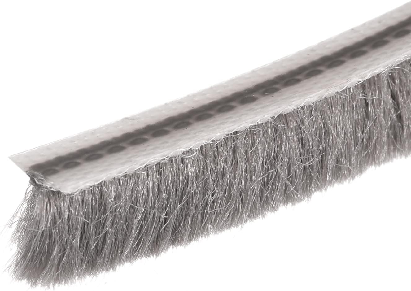 METALLIXITY Brush Seal Weather Stripping (9/32"x5/16"x49.2ft), Card Slot Elastic Door Brush Strip - for Sliding Sash Door Window Wardrobe Seal