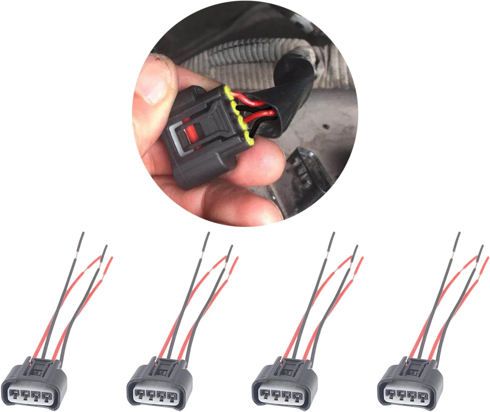 NewYall Pack of 4 Ignition Coil Connector Repair Harness