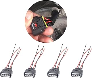 4 Packs Ignition Coil Connector, Ignition Coil Connector Harness, Automotive Ignition Coil Connector Plug, Ignition Coil Connector Plug Harness Replacement for Toyota Camry Corolla Highlander