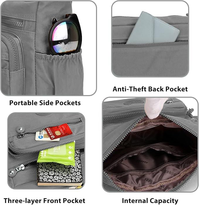 Image of MOCA Womens Nylon Crossbody Sling Bag for Women - Lightweight, Durable, Stylish Shoulder Bag for Teens, Women Office, Travel & Everyday Use