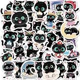 Bluradio 112PCS Cartoon Style Black Cat Stickers Pack