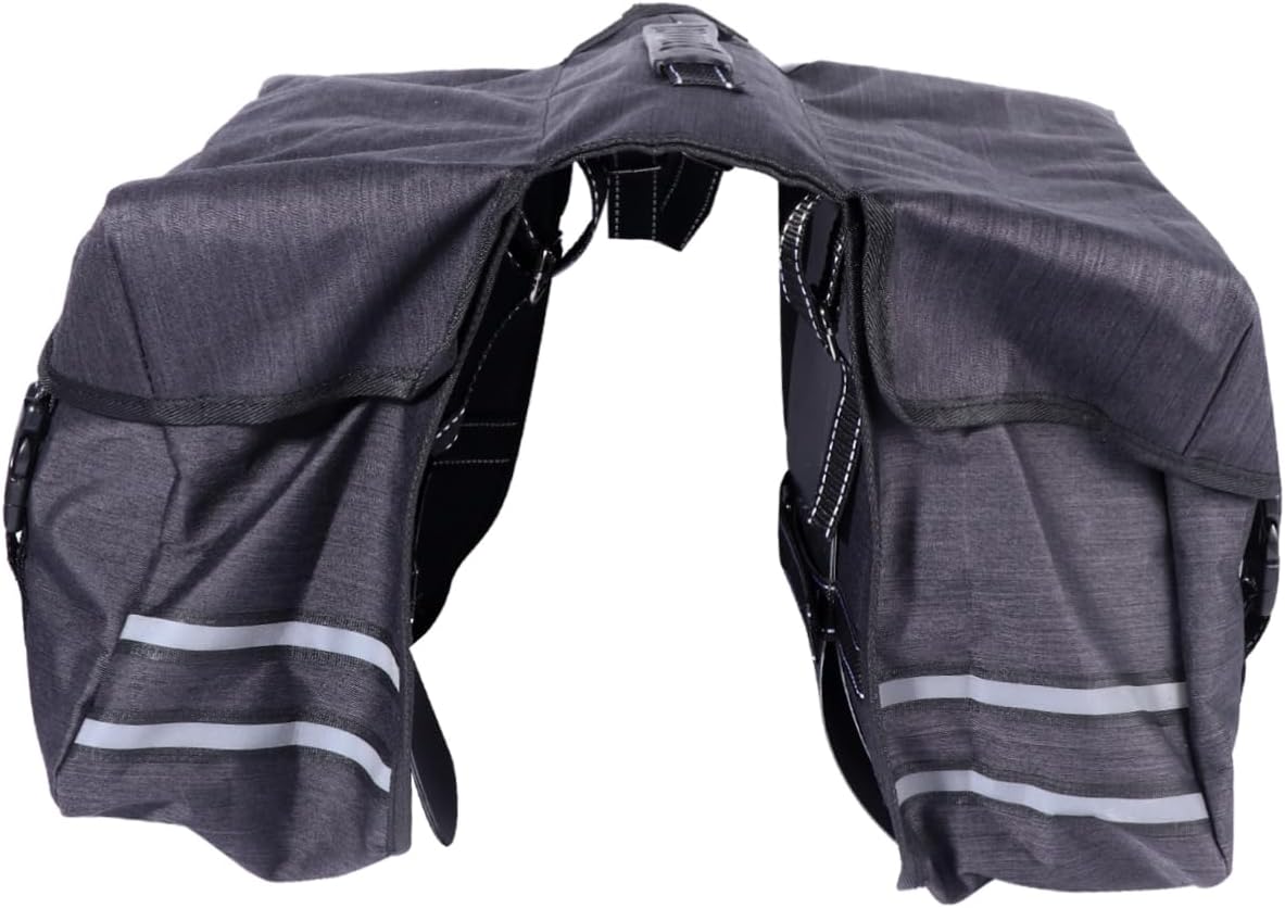 Bike Cargo Bag Rear Rack Double Pannier 25L Capacity Easy Install Rear Seat Bag for Bike