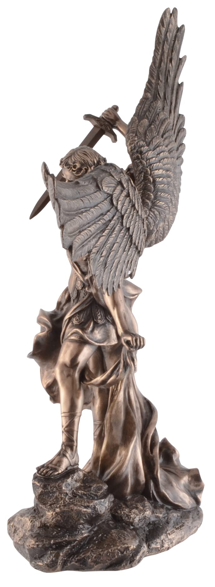 Figurine Baphomet En Pierre Artificielle Bronzée - Statue Décorative ésotérique 12cm