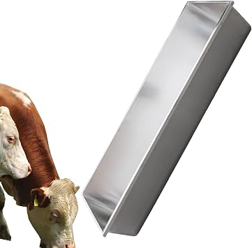 AMUFJJ Stainless Steel Feeding Trough Long, 20 40 76 Inch Large Capacity Poultry Feeder Trough for Pig/Alpacas/Calves/Horses, Animal Livestock EssentialsL 195cm 76 4/5"