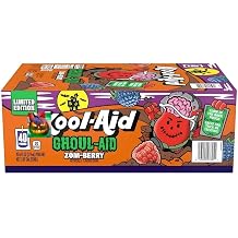 Ghoul-Aid Zom-Berry Drink Pouches, Blue Raspberry Flavor, Glow in the Dark, 6 fl. oz., 40 Count