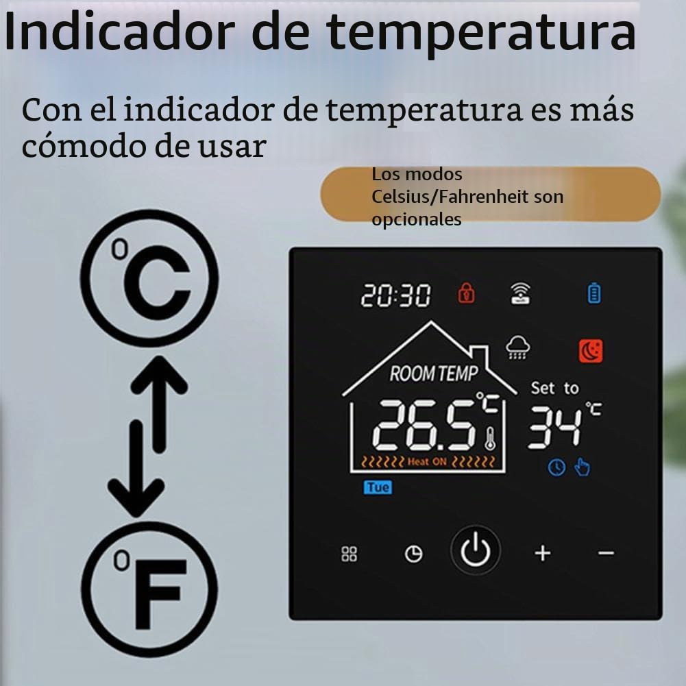 Termostato de caldera montado en la pared de gas WIFI con termostato programable de calefacción de suelo ajustes de temperatura flexibles Personaliza tu experiencia de calefacción