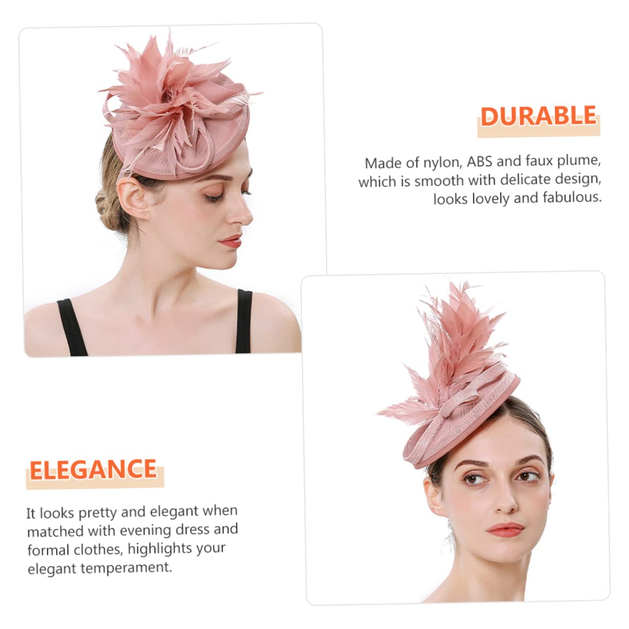 Abaodam 2 Uds Pasador Sombrero Diadema Nupcial Sombreros De Mujer Clips Para El Pelo De Graduación De Fiesta De Cóctel Tocados Fiesta De Té De Té