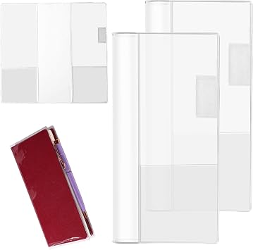 3pcs Clear Protective Cover for Hobonichi Weeks 2026, 8.15x7.72in/20.7x19.6cm PVC Weekly Planner Transparent Sleeve Waterproof & Scratch-Resistant Notebook Protector