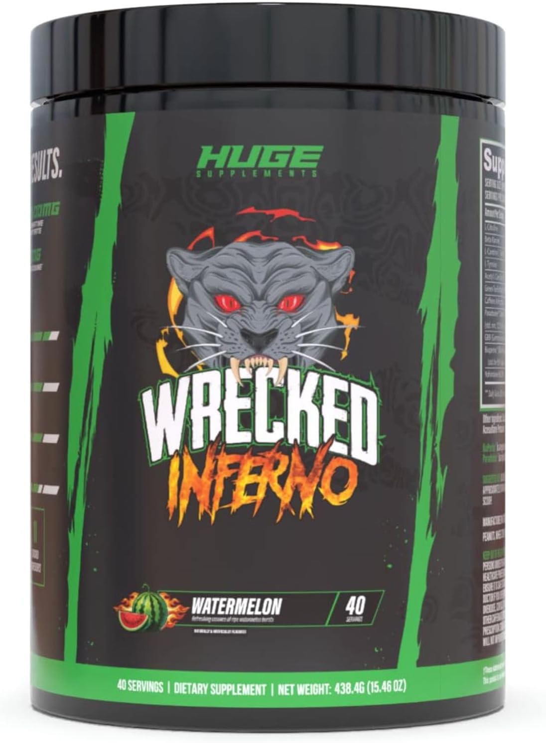 Wrecked Inferno - Thermogenic Pre Workout For Men & Women, Increase Energy, Boost Thermogenesis & Metabolism, Enhance Exercise Performance - Contains L-Citrulline, L-Carnitine, Beta-Alanine & More