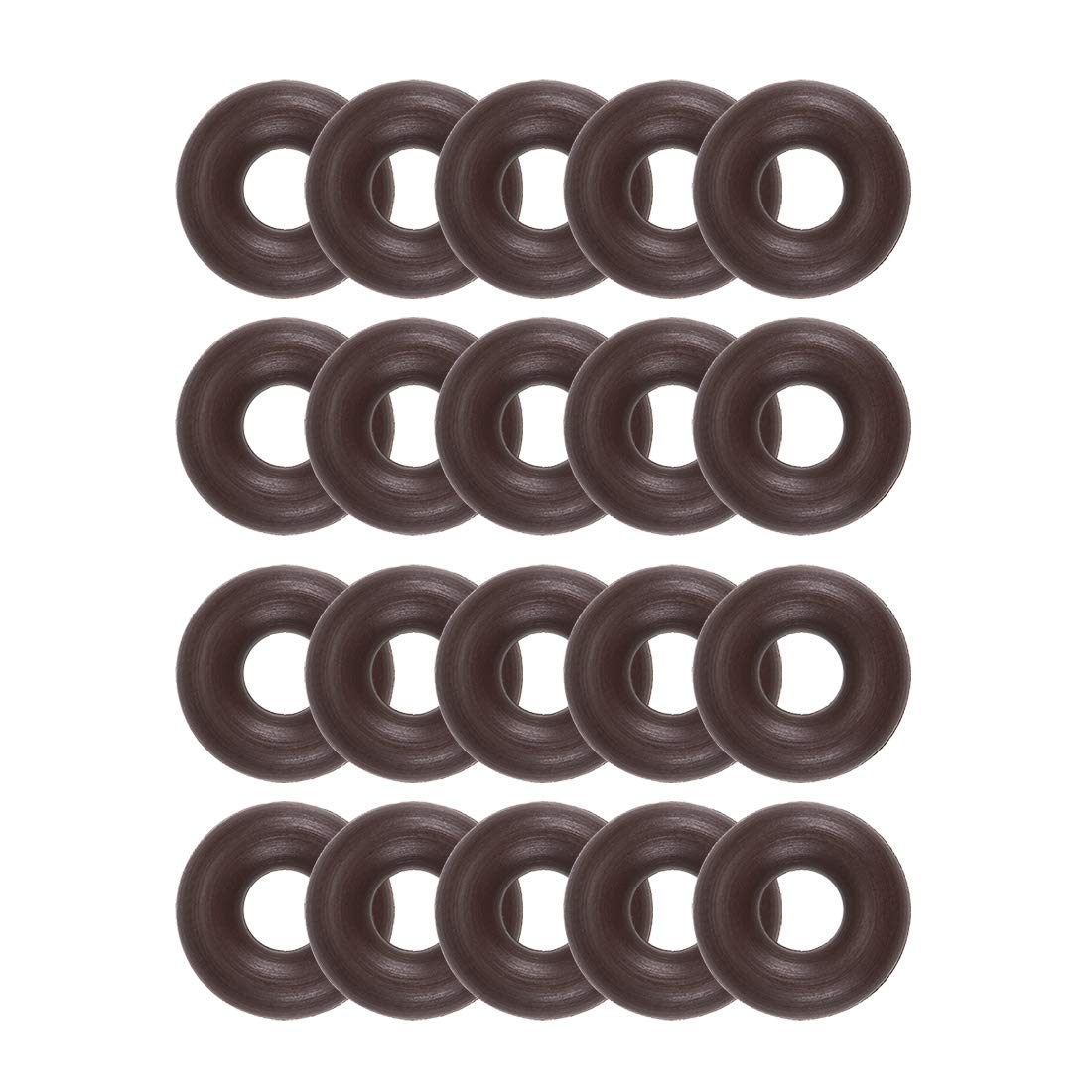 sourcing map Fluorine Rubber O-Rings 10mm OD 4mm ID 3mm Width, Metric FKM Sealing Gasket, Pack of 20