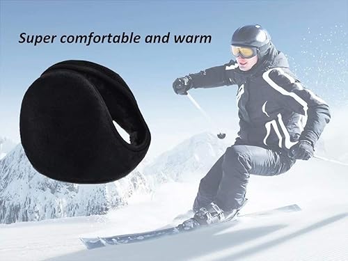 Miniatura 7 de HIG Orejeras unisex clásicas de forro polar, accesorio de invierno, orejeras al aire libre