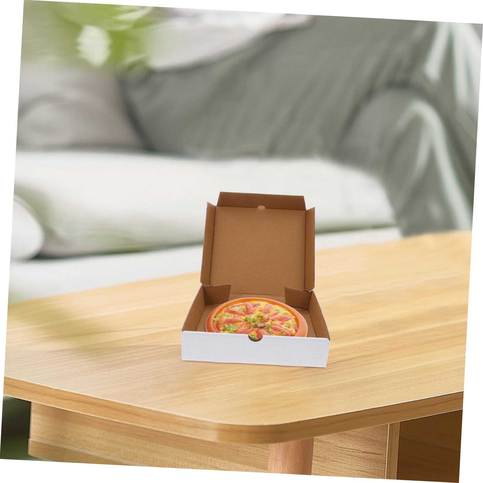 OUNONA Wielokrotnego Użytku Pudełka Na Pizzę Kraft 30 Sztuk Tekturowych Pudełek Do Wysyłki Białe Pudełka Do Przechowywania Przechowywanie Żywności Pudełko Do Pakowania Pizzy Na Wynos