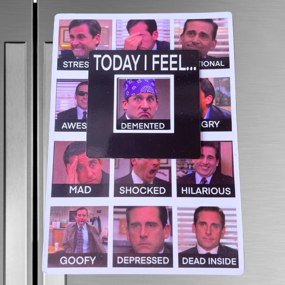 Office Magnets for Fridge & Kitchen Refrigerator | Office Merchandise Michael Scott Magnet Merch Funny Gifts TV Show Furniture Decor Car Decal Dishwasher Sticker Decorative Accessories Collection