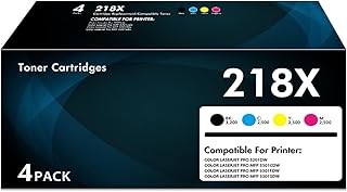 218X 토너 카트리지 4팩 프로 MFP 3301fdw 3201dw 토너 호환 HP 218X 대용량 218A 컬러 레이저 프로 MFP 3301 시리즈 3301fdw 3301sdw 3301cdw 프린터 잉크 W2180X W2180A (칩 포함)