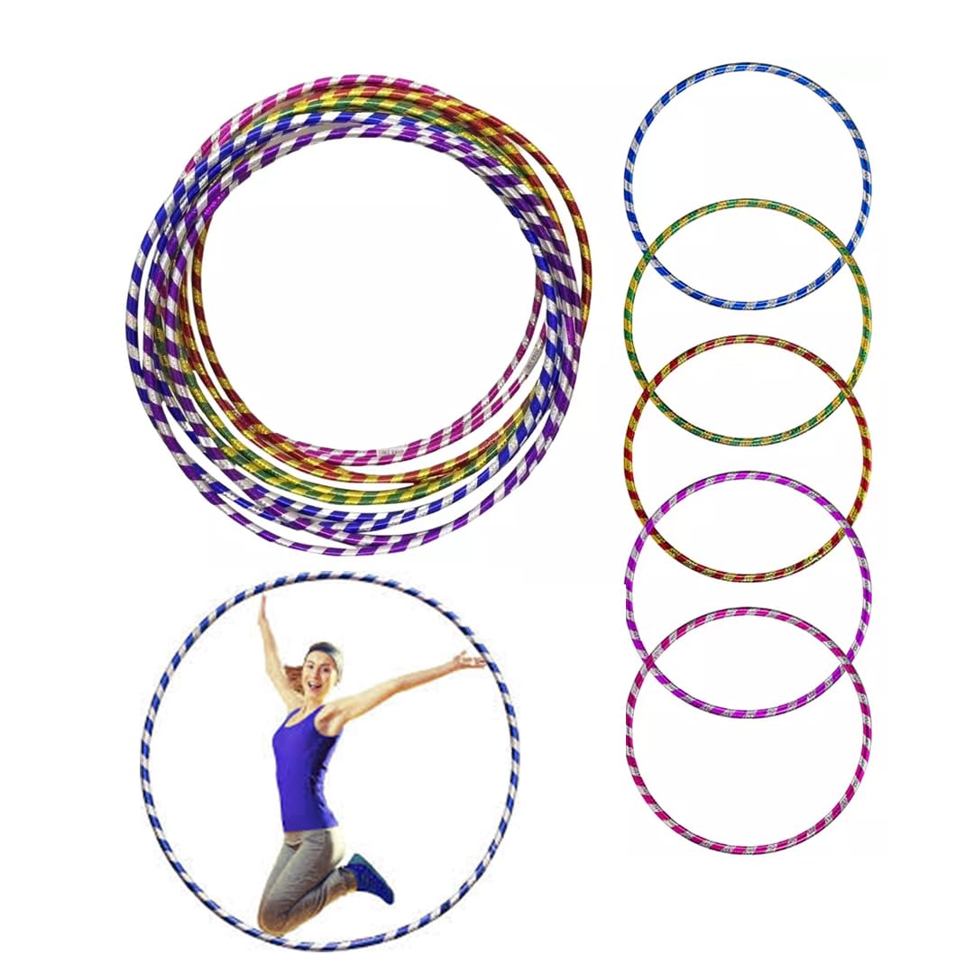 LOIBUYZ Glitter Hula Hoop for Fitness & Fun – Lightweight Multicolor Hula Hoop for Kids, Teens and Adults with 3 Sizes, 55cm/65cm/75cm, Ideal for Weight Loss, Party Games, Dance, Fitness