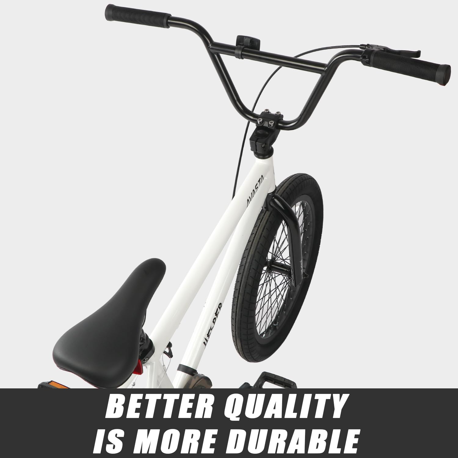 AVASTA Hesper 20 Zoll Kinderfahrrad Freestyle BMX Fahrräder für 6-14 Jahre alte Jungen und Anfänger, Weiß