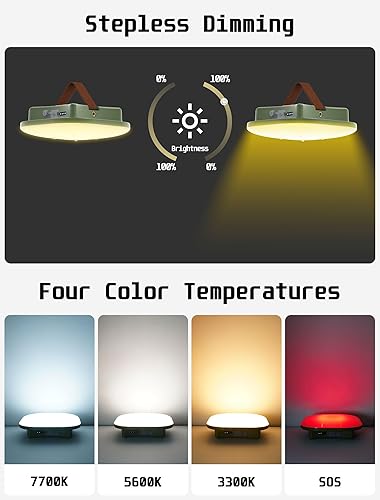 Miniatura 2 de Linterna recargable de 16500mAh 4000LM con base magnética, banco de energía, 4 modos de luces de tienda, IP65 impermeable, linterna LED portátil,