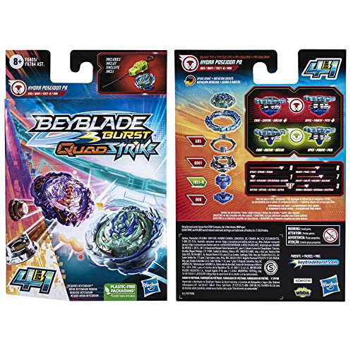 Pião e Lançador Beyblade Burst QuadStrike - Kit inicial Beyblade Burst QuadStrike - Hydra Poseidon P