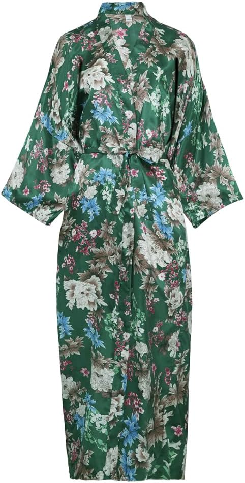 Ladies Kimono Dressing Gowns Floral Kimono Robe Printed Cardigan for Women Wedding Bonding Party Pyjamas