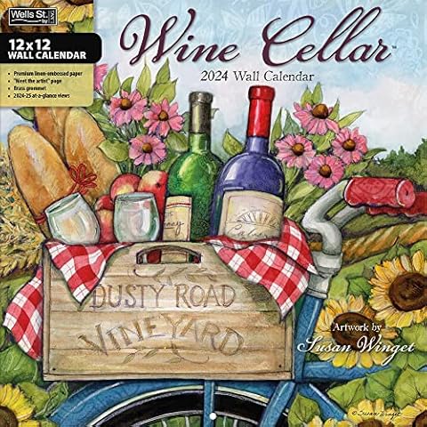 WSBL Wine Cellar 2024 12X12 Wall Calendar (24997001696) Cover