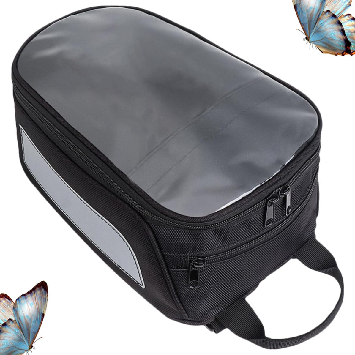 Bolsa de Depósito para Motocicleta Negra de Tela Oxford