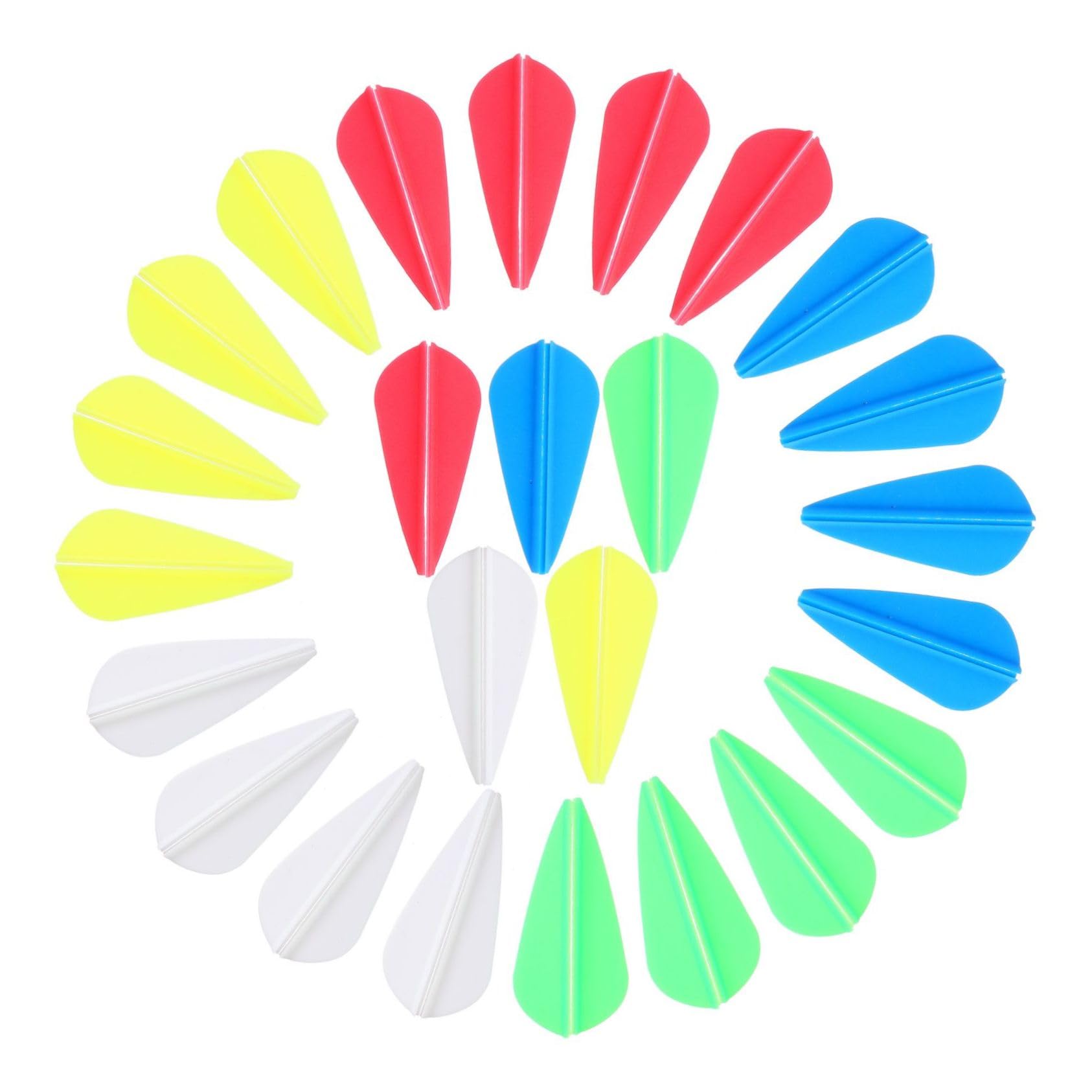 SUPVOX Rubber Arrow Vanes 50pcs Durable Fletchings Arrow Fletching Archery Supplies Quality Craftsmanship Random Color