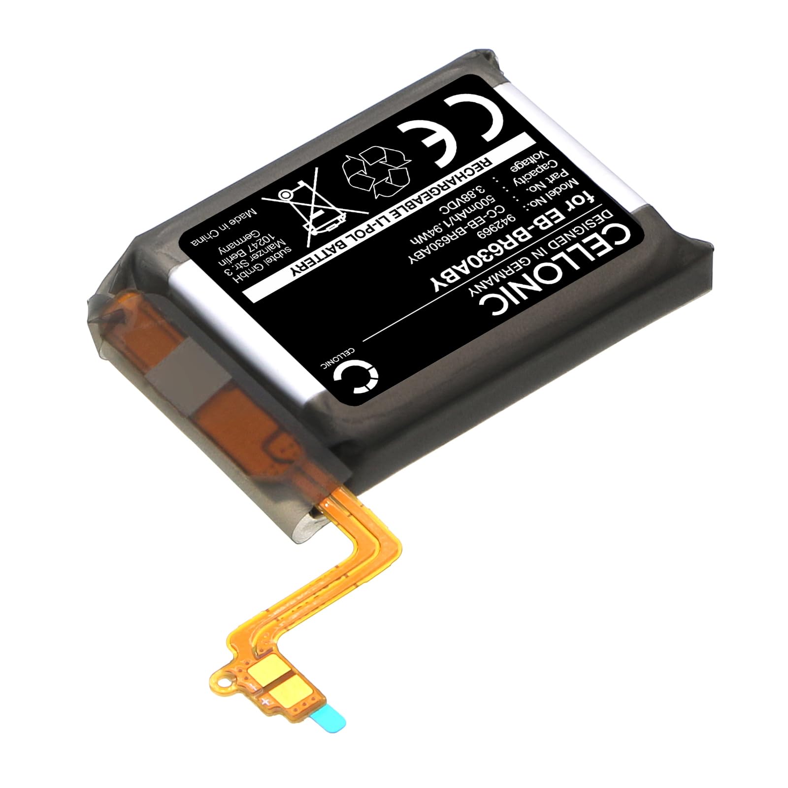 CELLONIC Batteria per Headset/Auricolare/Cuffie Compatibile con Samsung Galaxy Buds 3 Pro, EB-BR630ABY – (500mAh, 3.88V)