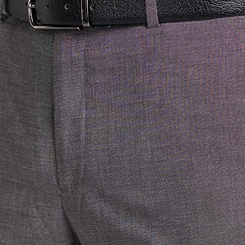 Image of Park Avenue Men's Terry Rayon Blend Fil-A-Fil Pattern Smart Fit Flat Front Formal Trouser
