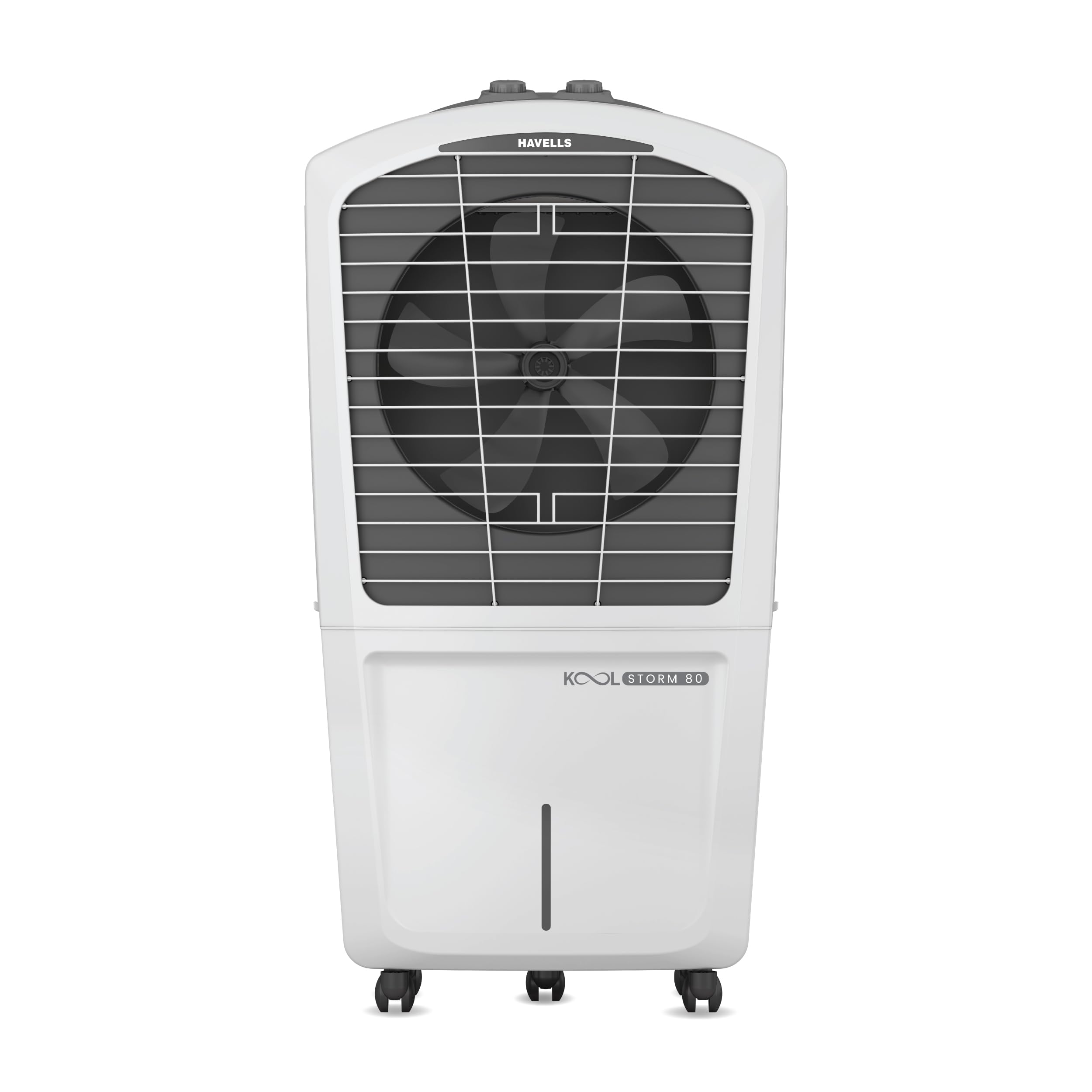Havells KoolStorm 80 L Desert Air Cooler for Home/Office|Powerful Air-Delivery|Dual Flow Technology| Bacteria Shield Honeycomb Pads|XXL Ice Chamber| Ice Chill Drip Technology|Front Wheels with brakes