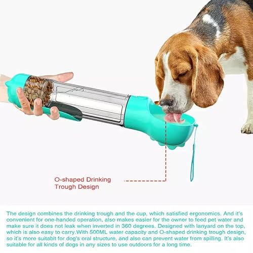 Dogsy Portable Water Bottle With Dog Food And Garbage Bag Storage For Large Dogs And Puppies, Leak Proof #TOP7