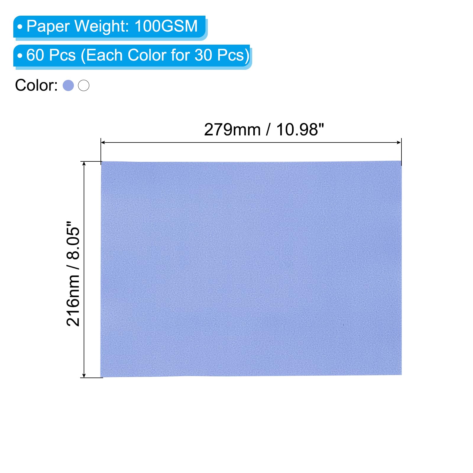 PATIKIL 60 Sheets Vellum Paper 8.5x11inches - Image 2