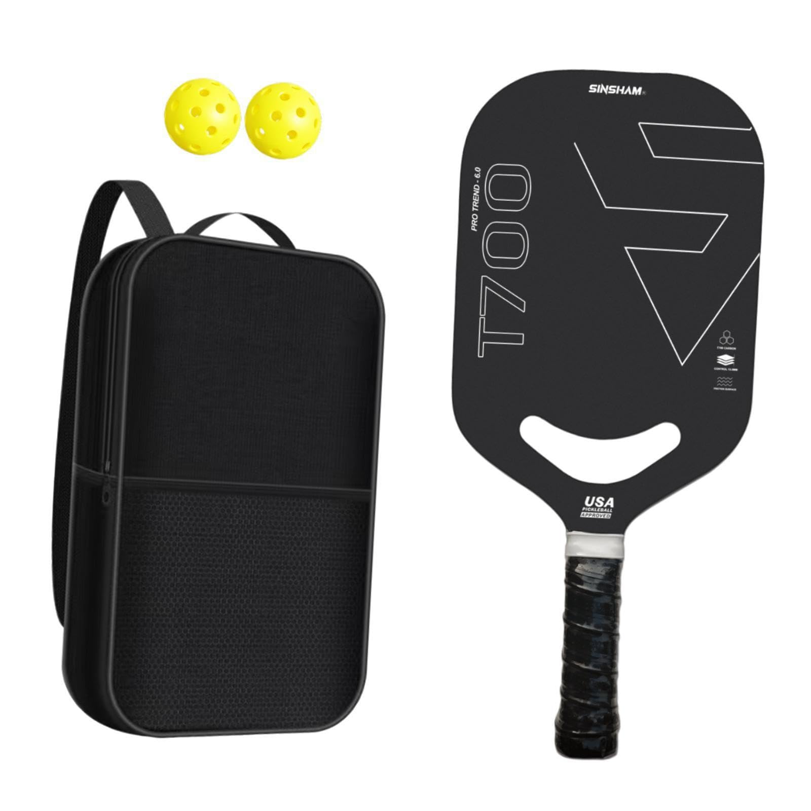 Racchetta da Pickleball Versatile, Racchetta Leggera in Fibra di | per tutti i livelli di abilità, allenamento indoor e divertimento sportivo all'aperto, da pickleball leggera, da