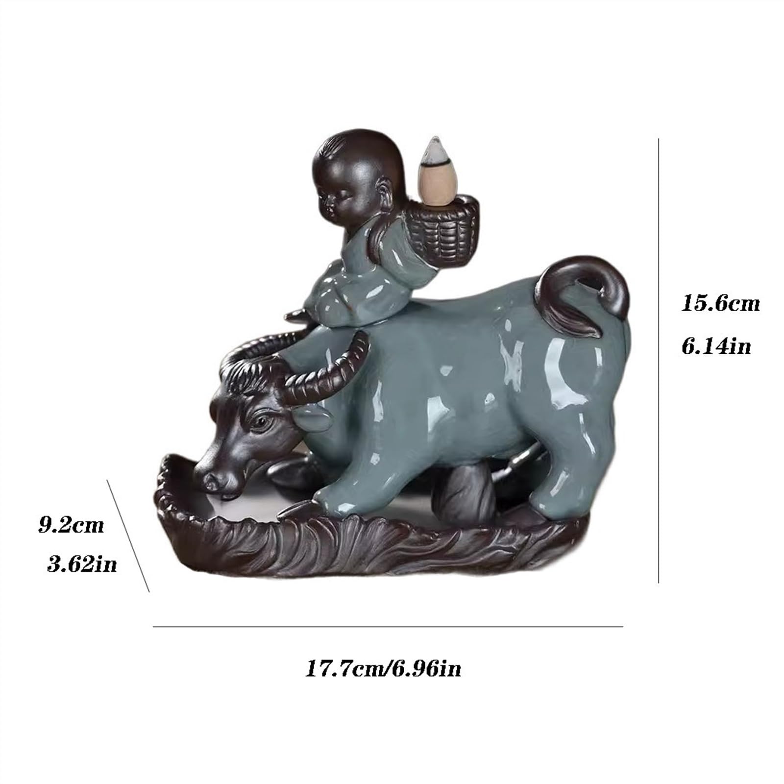 Porta Incenso Design creativo, bruciatore di incenso a flusso inverso, decorazione della scrivania, motivo di crepe personalizzato, portaincenso in ceramica Brucia-incenso