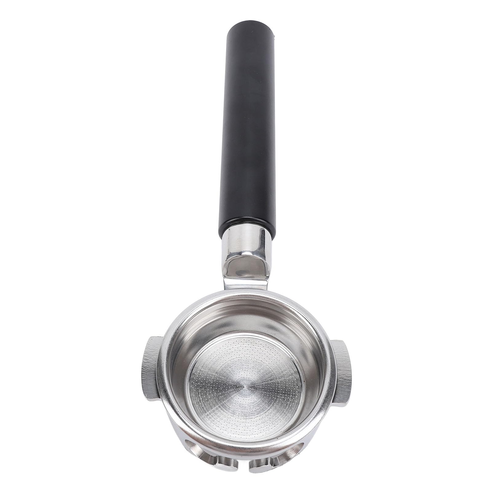 Omabeta Bottomless Coffee Portafilter, Edelstahl 2 Ohren E61 Portafilter mit Ergonomischem Griff für die Herstellung von Zuhause (Schwarze Tinte)