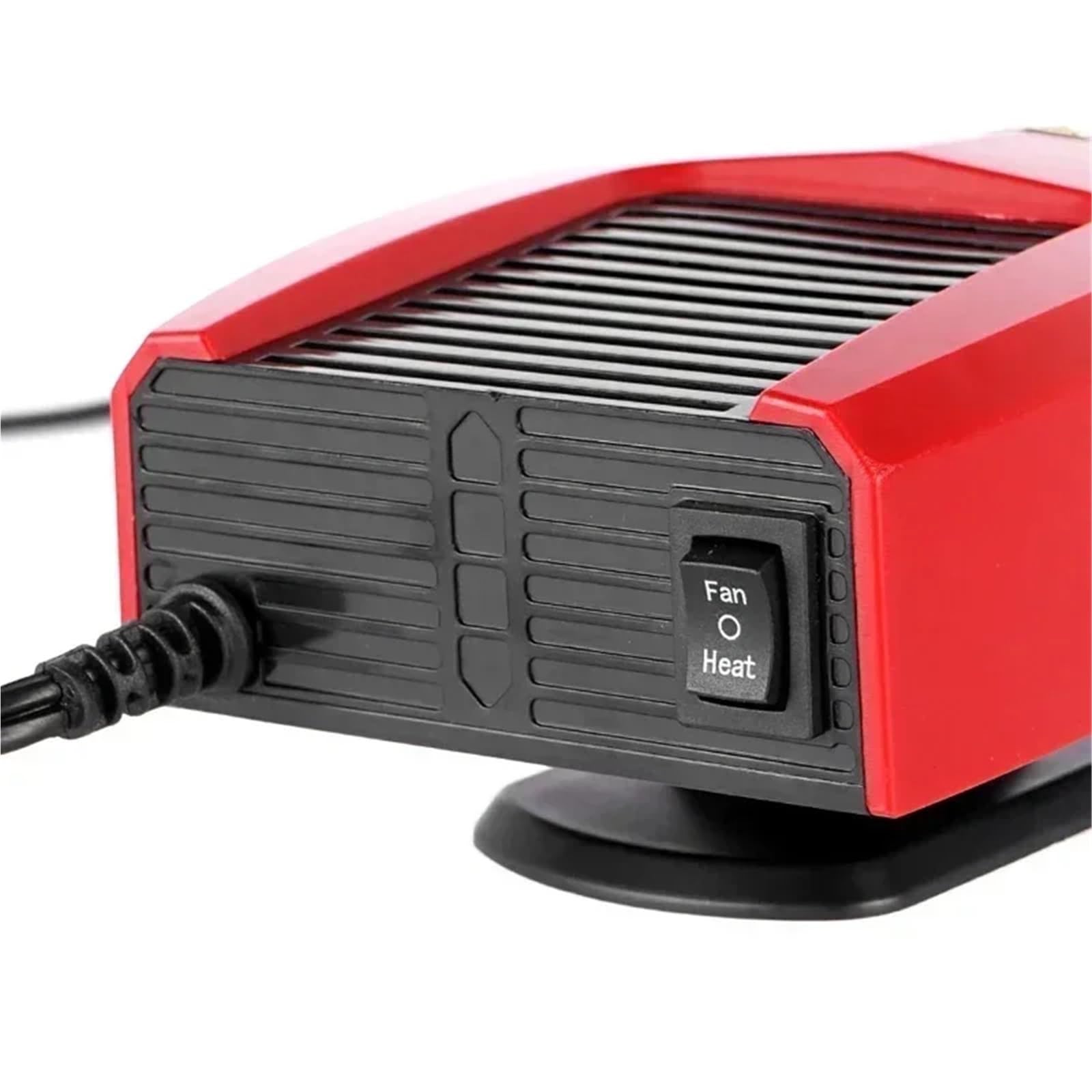 Chauffage Diesel Voiture Électrique 600 W, Noir/Rouge, Refroidissement Rapide, Ventilateur De Chauffage, Désembuage, Dégivreur Rapide, Compatible avec Makita 18 V Tuyau à air Chaud(Red)