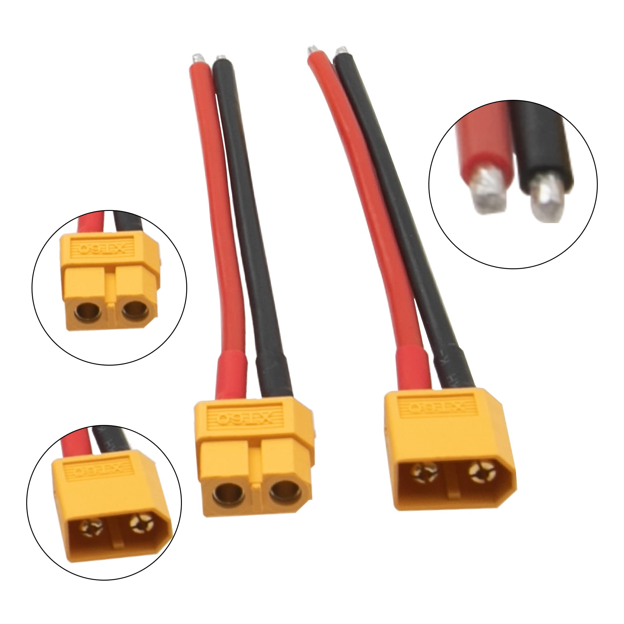 Amazon.com: 3Pairs HIRCQOO XT60 XT-60 Plug Male Female Connector
