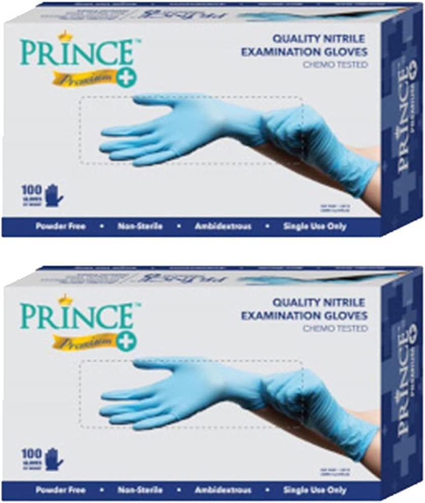Prince Nitrile Medical Examination Gloves - Box of 100 Gloves