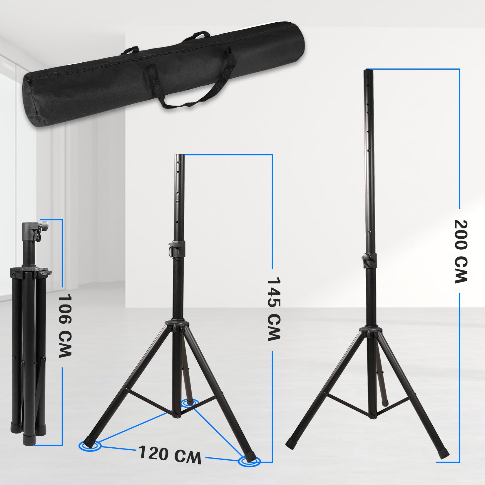 Turnart Supporto per Freccette, Accessori per Bersaglio Elettronico, 106-200 cm, 3,7 kg