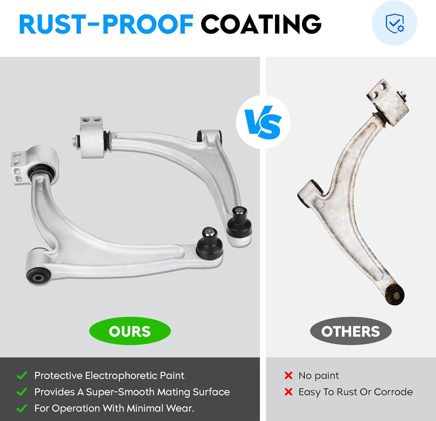 Front Lower Control Arm w/Ball Join for Chevy Malibu 04-12, Saturn Aura 07-09, Pontiac G6 05-10, Outer Tie Rod Stabilizer Sway Bar End Link, 8PCS Suspension Kit K620180 K620179