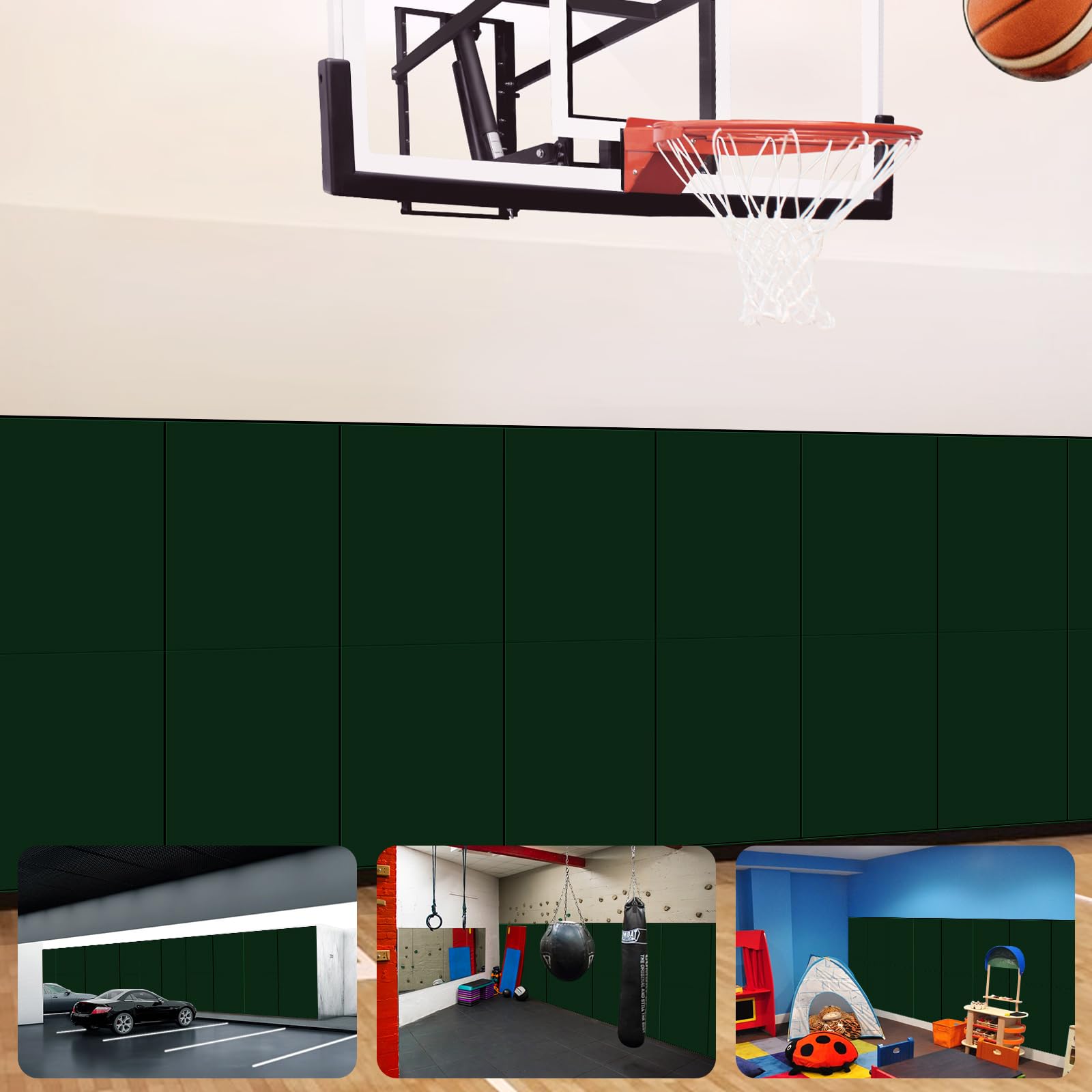 VANCL Wall Padding for Gym Wall Mats Green Wall Pads 2